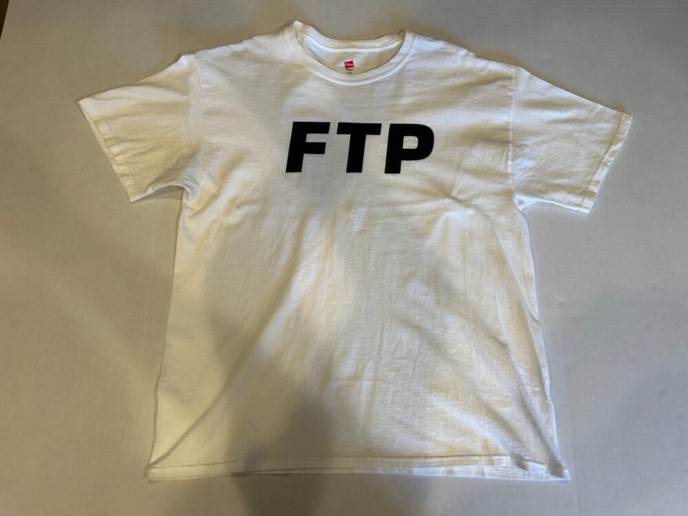 FTP Hanes Men’s T-Shirt White Size Large Streetwear Graphic Tee